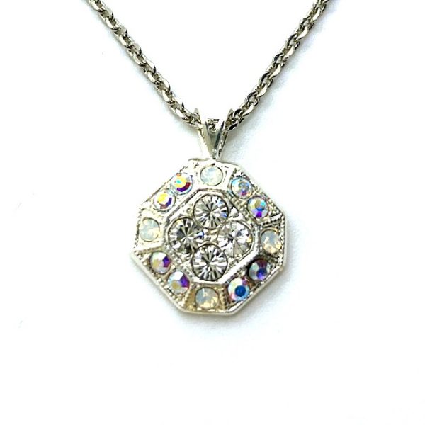 Mariana Necklace Pendant Glitzy AB, Clear, & White Opal Austrian Crystals On A Clear Day Sweet Summer Coll.