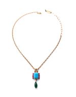 Mariana Necklace Pendant Sophisticated Turq, Fuchsia, Fern Green, Topaz, & Pacific Opal Austrian Crystal Happy Days Icons Coll. - Image 3