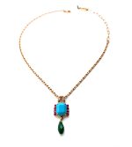 Mariana Necklace Pendant Sophisticated Turq, Fuchsia, Fern Green, Topaz, & Pacific Opal Austrian Crystal Happy Days Icons Coll. - Image 2