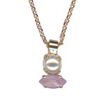 Mariana Necklace Pendant Shimmering Sun Kissed Lavender & Pearl Austrian Crystals Romance Joy Of Life Coll.