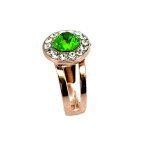 Ring By Mariana Woman Exquisite Emerald and Clear Swarovski  Crystals - Image 2