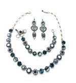 Jewelry Set By Mariana Woman Necklace, Bracelet and Earrings Swarovski Crystals
