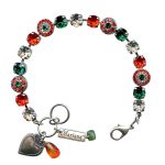 Mariana Bracelet Stunning Clear, Hyacinth, & Emerald Austrian Crystals My Treasures Coll.