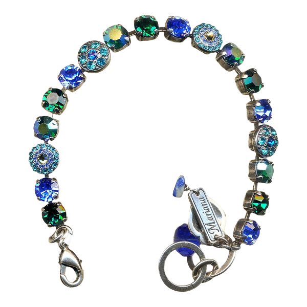 Mariana Bracelet Elegant Emerald, Sapphire & Blue Zircon Austrian Crystals My Treasures Coll.