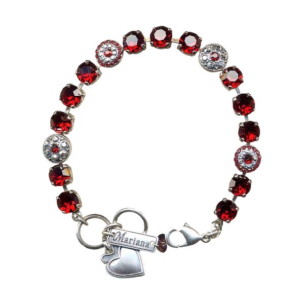 Mariana Bracelet Lovely Siam & Foil Austrian Crystals My Treasures Coll.
