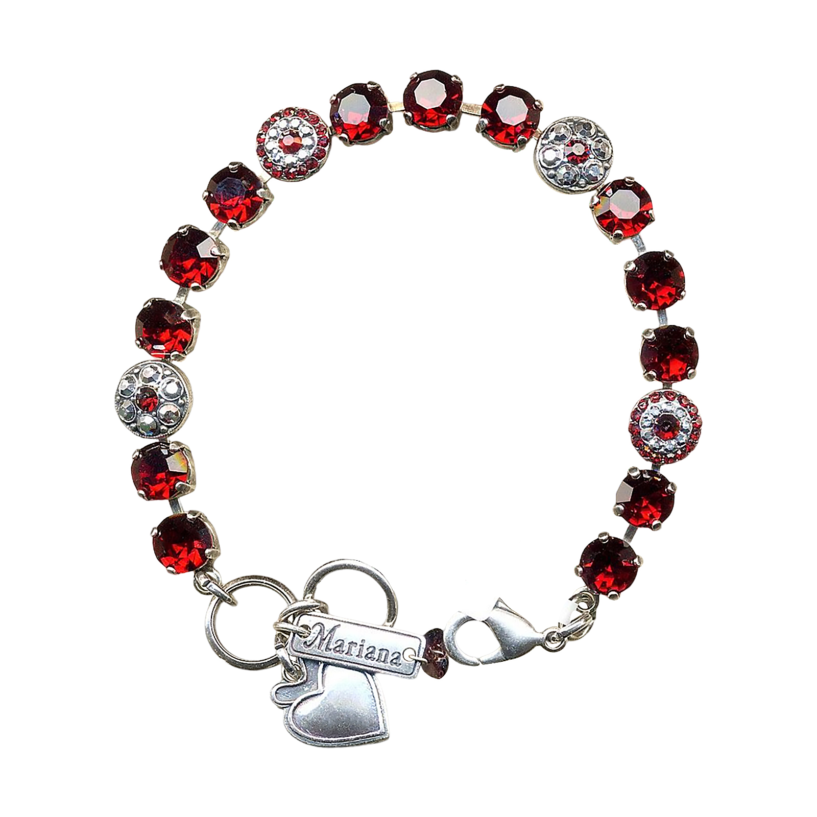 B-4044-208-1-SP (1) Mariana Bracelet Lovely Siam & Foil Austrian Crystals My Treasures Coll. - Image 1