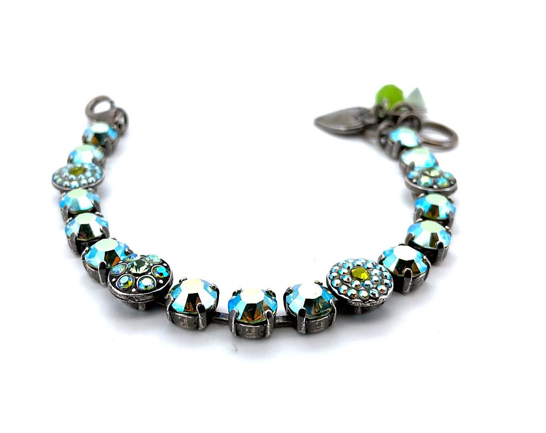 B-4044-214AB-SP (2) Bracelet By Mariana My Treasures Coll. Sophisticated Peridot AB Austrian Crystals - Image 1