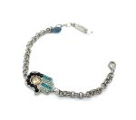 Mariana Bracelet Hamsa Encrusted Jet, Golden Shadow, Indicolite, & Pacific Opal Fairytale Once Upon a Mariana Coll.