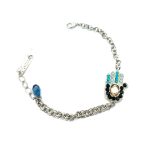 Mariana Bracelet Hamsa Encrusted Jet, Golden Shadow, Indicolite, & Pacific Opal Fairytale Once Upon a Mariana Coll. - Image 3