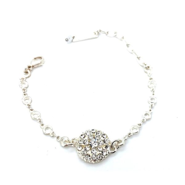 Bracelet By Mariana Woman Guardian Angel Floral Clear Swarovski Crystals