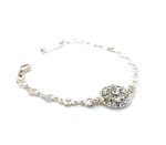 Bracelet By Mariana Woman Guardian Angel Floral Clear Swarovski Crystals - Image 2