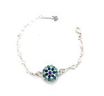 Bracelet By Mariana Once Upon a Mariana Coll. Gorgeous Montana Blue, Indicolite, & Pacific Opal Swarovski Crystals