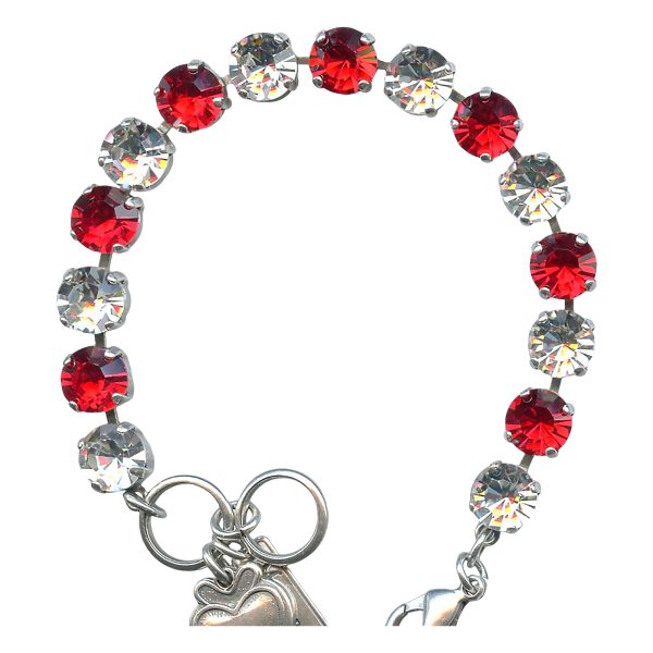 Mariana Bracelet Stunning Lt Siam & Clear Austrian Crystals My Treasures Coll.