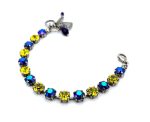 Bracelet By Mariana Woman Exquisite Tanzanite and Citrine Swarovski Crystals