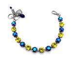 Bracelet By Mariana Woman Exquisite Tanzanite and Citrine Swarovski Crystals - Image 2