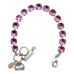 Bracelet By Mariana Woman Lovely 15 Rose Round Swarovski Crystals - Image 3