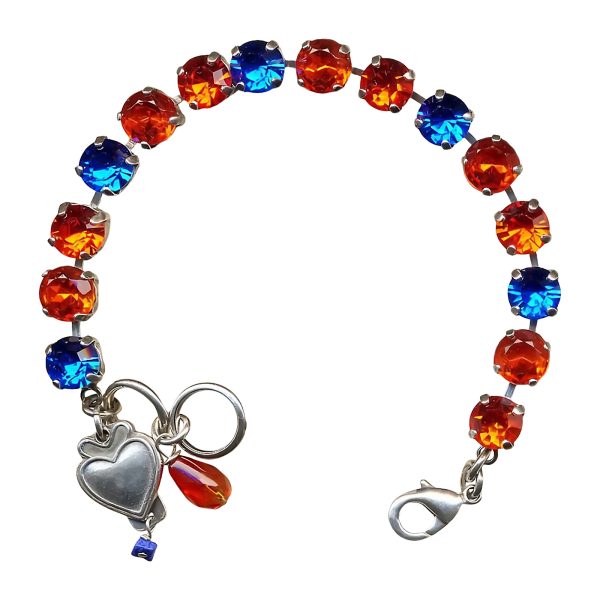 Mariana Bracelet Elegant Hyacinth & Sapphire Austrian Crystals My Treasures Coll.
