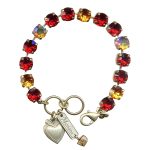 Mariana Bracelet Exquisite Garnet & Amber Austrian Crystals My Treasures Coll.