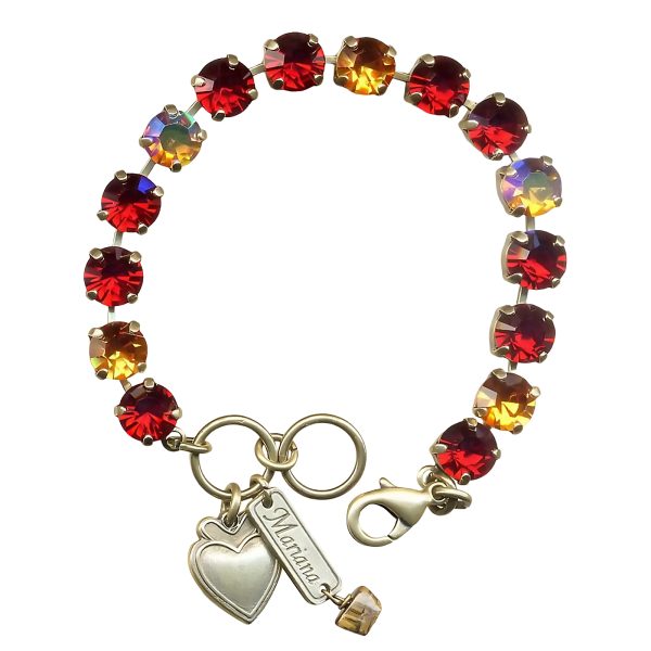 Mariana Bracelet Exquisite Garnet & Amber Austrian Crystals My Treasures Coll.