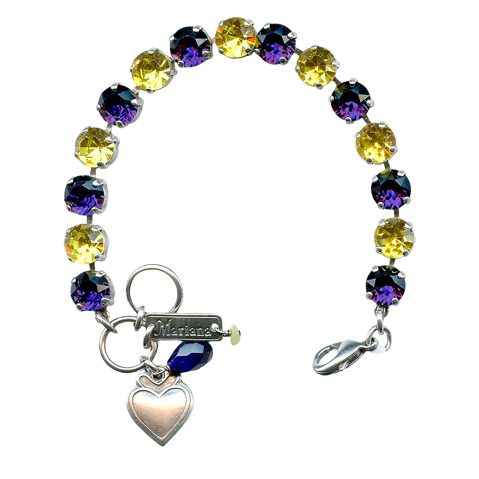 B-4252-277226-SP (1) Mariana Bracelet Beautiful Purple Velvet & Citrine Austrian Crystals My Treasures Coll. - Image 1