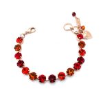 Bracelet By Mariana Woman Luxurious Hyacinth, Topaz and Siam Swarovski Crystals
