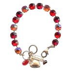 Mariana Bracelet Gorgeous Mandarin Delite, Lt Siam & Rose Austrian Crystals My Treasures Coll. - Image 3