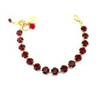 Bracelet By Mariana Woman 15 Fabulous Round Ruby Swarovski Crystals