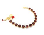 Bracelet By Mariana Woman 15 Fabulous Round Ruby Swarovski Crystals - Image 3