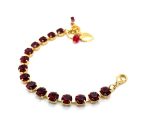 Bracelet By Mariana Woman 15 Fabulous Round Ruby Swarovski Crystals - Image 2