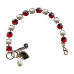 Mariana Bracelet Timeless Pearl Mineral & Siam Austrian Crystals My Treasures Coll.