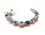 Mariana Bracelet Glamorous Aquamarine, Tanzanite, Violet, & Pearl Austrian Crystals Power Of Love Coll. - Image 2