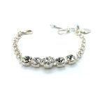 Bracelet By Mariana My Treasures Coll. Charming Floral Clear Swarovski Crystals