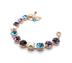Bracelet By Mariana Woman Lovely Violet and Pearl Swarovski Crystals