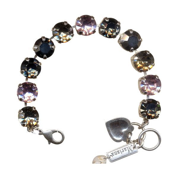 Bracelet By Mariana Glamorous Smoky Quartz and Antique Pink Swarovski Crystals