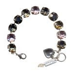 Bracelet By Mariana Glamorous Smoky Quartz and Antique Pink Swarovski Crystals - Image 2