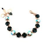 Bracelet By Mariana Woman Elegant Montana Blue and Vitrail Swarovski Crystals