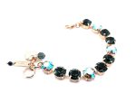 Bracelet By Mariana Woman Elegant Montana Blue and Vitrail Swarovski Crystals - Image 3