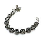 Bracelet By Mariana Woman Luxurious Black Diamond Swarovski Crystals