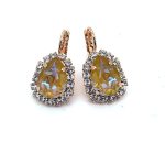 Earrings By Mariana Woman Alluring Sun Kissed Horizon and Peach Swarovski Crystals - Image 2