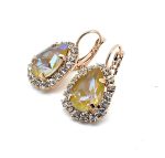 Earrings By Mariana Woman Alluring Sun Kissed Horizon and Peach Swarovski Crystals