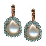 Earrings By Mariana Joy Of Life Coll. Charming Pearl and Turquoise Swarovski Crystals - Image 3