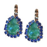 Mariana Earrings Shimmering Laguna Delite & Capri Blue Austrian Crystals Serenity Joy Of Life Coll. - Image 2
