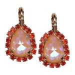 Mariana Earrings Adorable Sun Kissed Peach & Hyacinth Austrian Crystals My Treasures Coll.