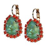 Mariana Earrings Gorgeous Sun Kissed Peridot & Hyacinth Austrian Crystals My Treasures Coll. - Image 2