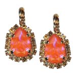Mariana Earrings Lucious Mandarin Delite & Lt Colorado Topaz Austrian Crystals My Treasures Coll.