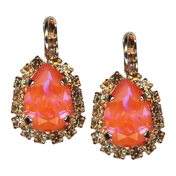 Mariana Earrings Lucious Mandarin Delite & Lt Colorado Topaz Austrian Crystals My Treasures Coll.