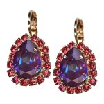 Mariana Earrings Elegant Lavender Delite & Indian Pink Austrian Crystals My Treasures Coll.