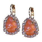 Mariana Earrings Sophisticated Mandarin Delite & Violet Austrian Crystals My Treasures Coll.