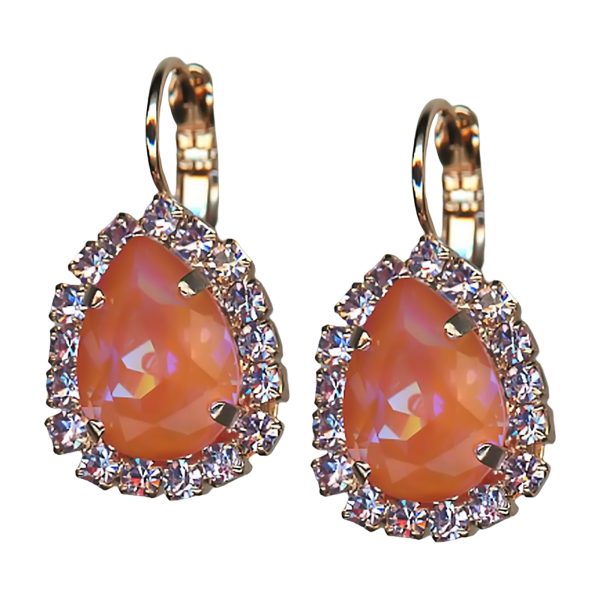 Mariana Earrings Sophisticated Mandarin Delite & Violet Austrian Crystals My Treasures Coll.