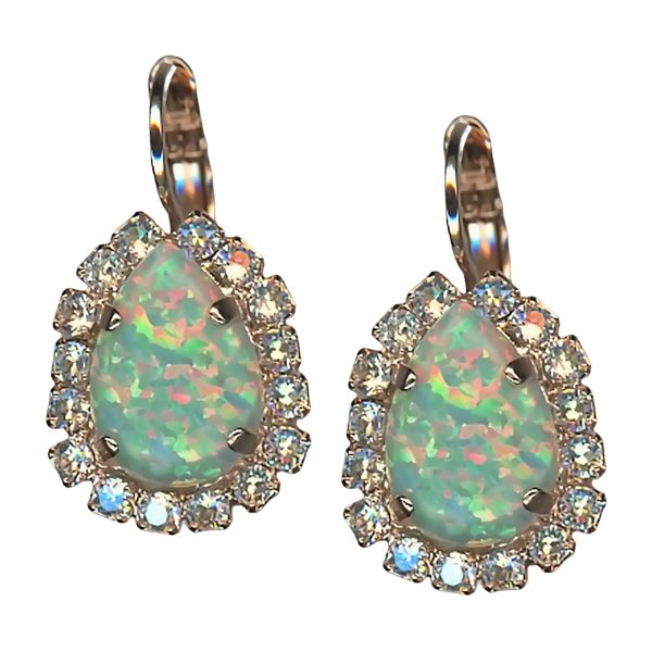 Mariana Earrings Moon Yellow SO Mineral & Moonlight Austrian Crystals My Treasures Coll.